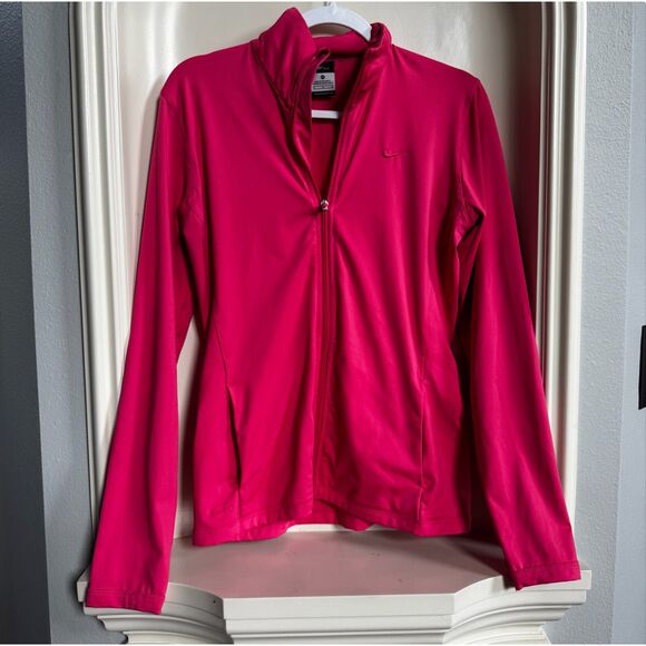 Nike Jackets & Blazers - NIKE | Fuchsia Pink Full Zip Dri-Fit Jacket Women's Medium